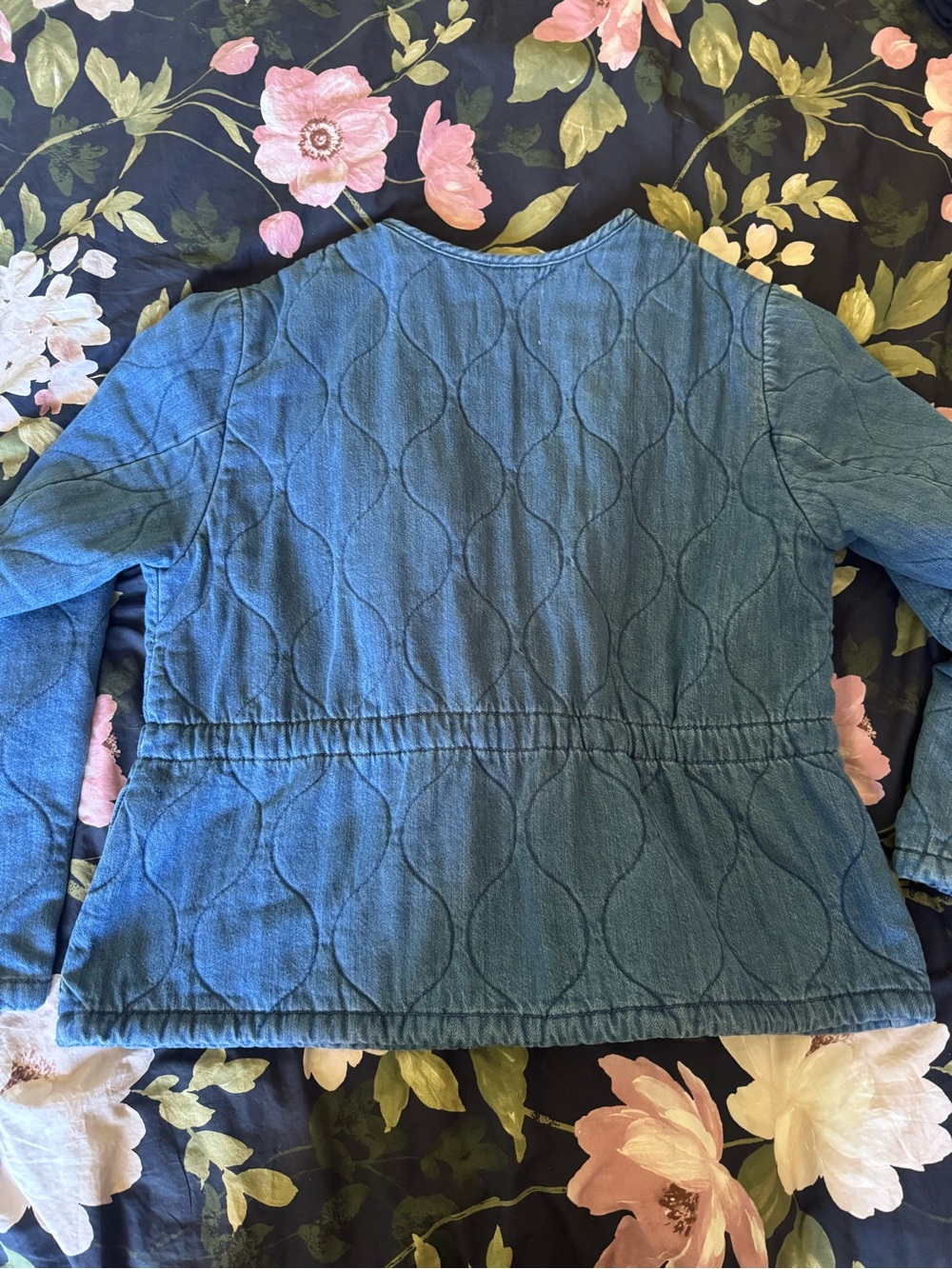 NWT Women’s Quilted Cinch-Waist Denim Zip Jacket (Thick) - Picture 8 of 10